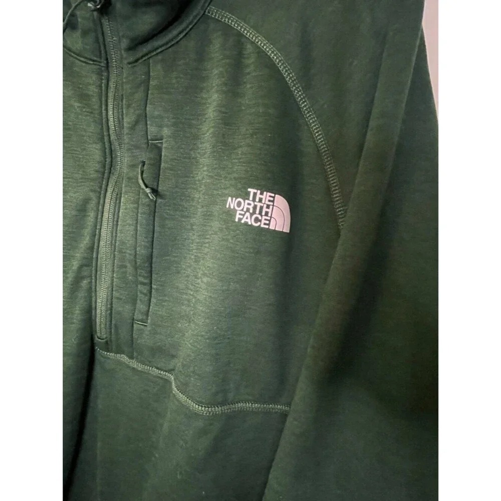 The North Face Men’s XXL Green Quarter Zip Fleece Pullover Outdoor Hiking Jacket